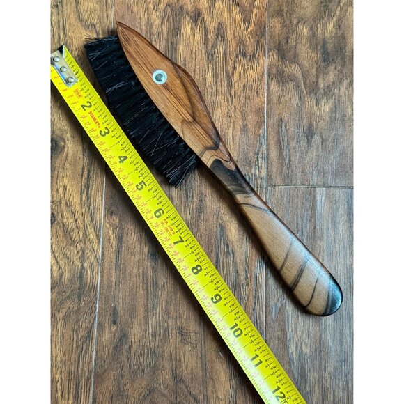 Vintage 1940s Handcrafted Wooden Fish Shoe Horn clothes Brush Black Bristles - Picture 2 of 5
